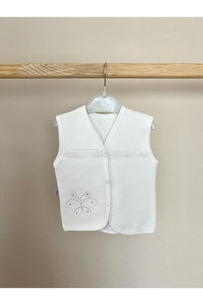 Baby Vest with White Butterfly Embroidery - 2