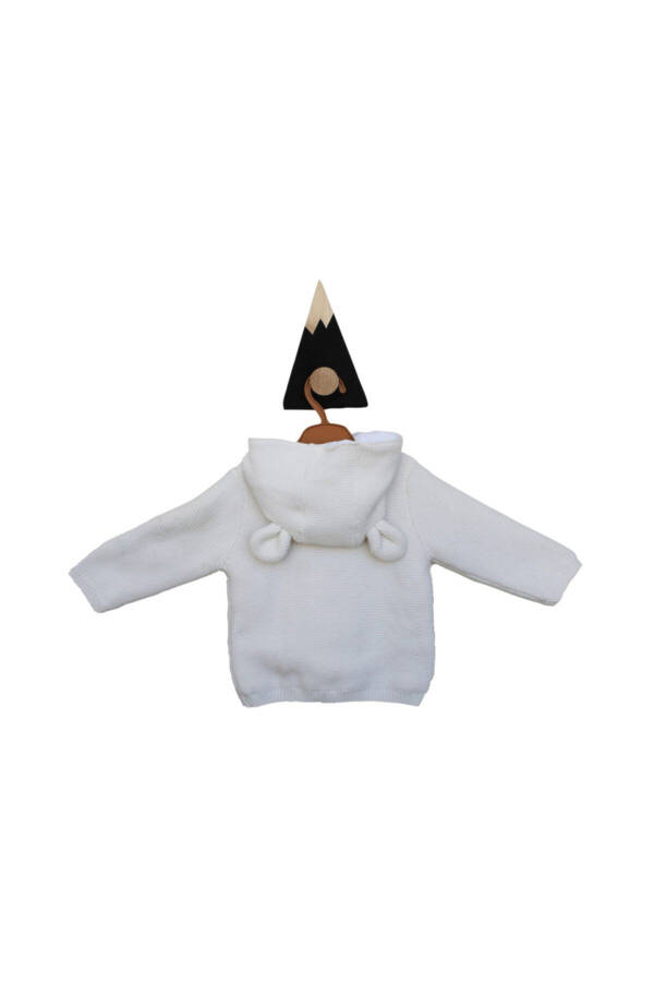 Baby White Ear Anchor Cardigan - 2