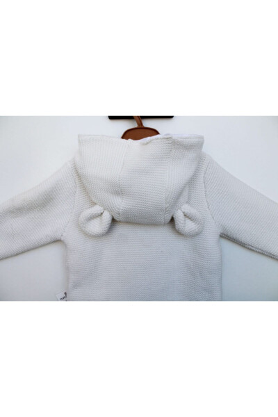 Baby White Ear Anchor Cardigan - 4