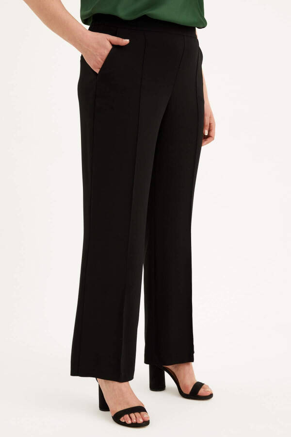 Back Elastic Palazzo Pants - 2