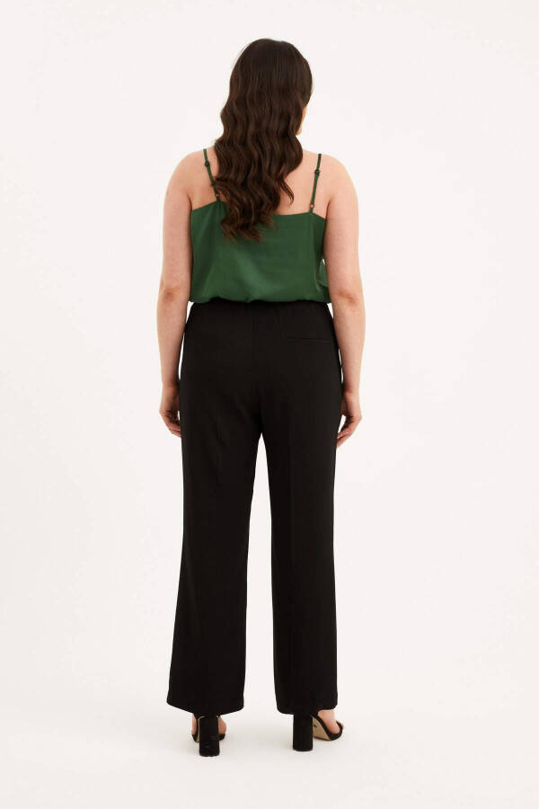 Back Elastic Palazzo Pants - 4