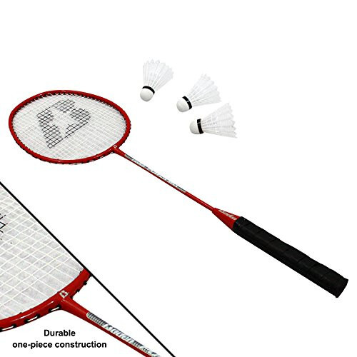 Baden Champions Volleyball/Badminton Portable Combo Set, 4 Raquets + 3 Birdies + Boundary + Volleyball + Pump + Carry Bag - 11