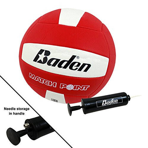 Baden Champions Volleyball/Badminton Portable Combo Set, 4 Raquets + 3 Birdies + Boundary + Volleyball + Pump + Carry Bag - 12