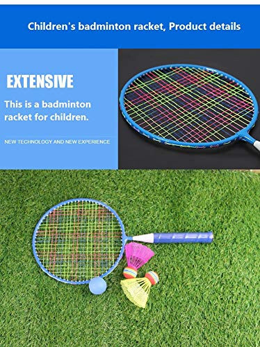 Badminton Racket for Children 1 Pair, Nylon Alloy Durable Badminton Racquet Set for Kids Indoor/Outdoor Sport Game（Including 4 Badminton and 2 Table Tennis） - 2