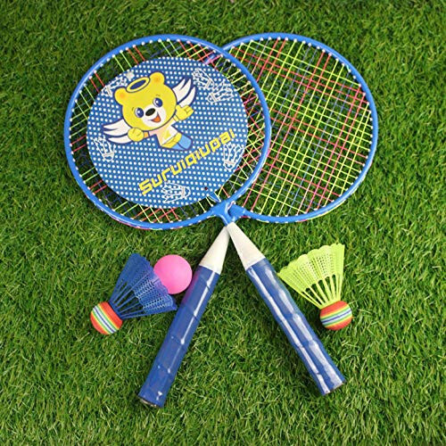 Badminton Racket for Children 1 Pair, Nylon Alloy Durable Badminton Racquet Set for Kids Indoor/Outdoor Sport Game（Including 4 Badminton and 2 Table Tennis） - 5