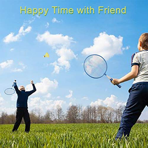 Badminton Rackets for Children, 12 in 1 Shuttlecocks Racquet Sports Set w/Lightweight Carrying Bag for Kids Professionals Beginner Players Indoor Outdoor Sport Game - 7