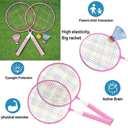 Badminton Rackets for Children, 12 in 1 Shuttlecocks Racquet Sports Set w/Lightweight Carrying Bag for Kids Professionals Beginner Players Indoor Outdoor Sport Game - 6