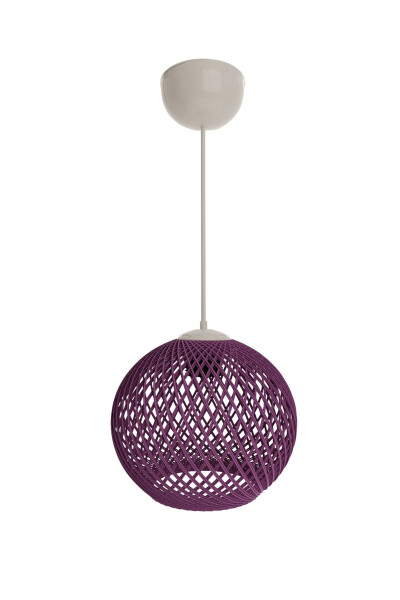 Balle Lilac Hanging Globe Chandelier White Cable - 2