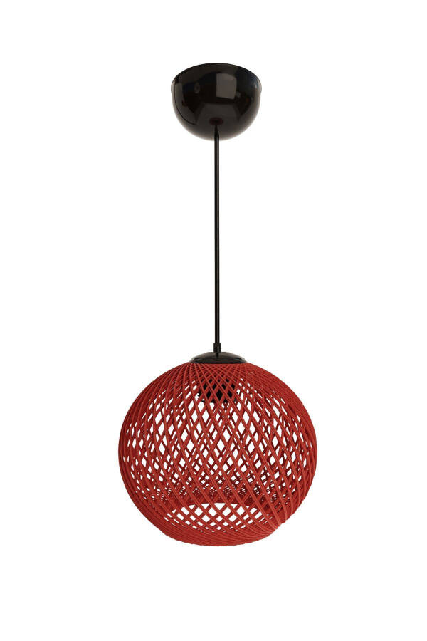 Balle Orange Pendant Ball Chandelier Black Cable - 3