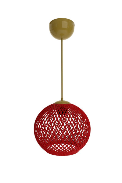 Balle Red Pendant Ball Chandelier Gold Cable - 2