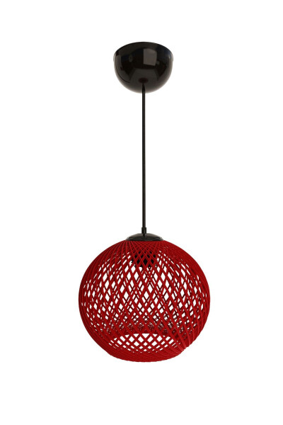 Ballet Red Pendant Ball Chandelier Black Cable - 3