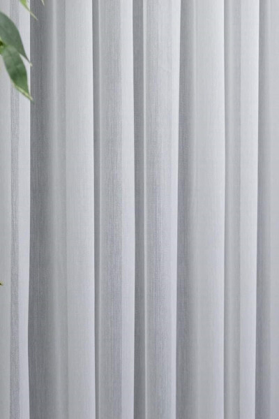 Bamboo Curtain with Ruffles, Wrinkle-Free, Ironless, Sheer Curtain, 1 to 3 Pleated - 10