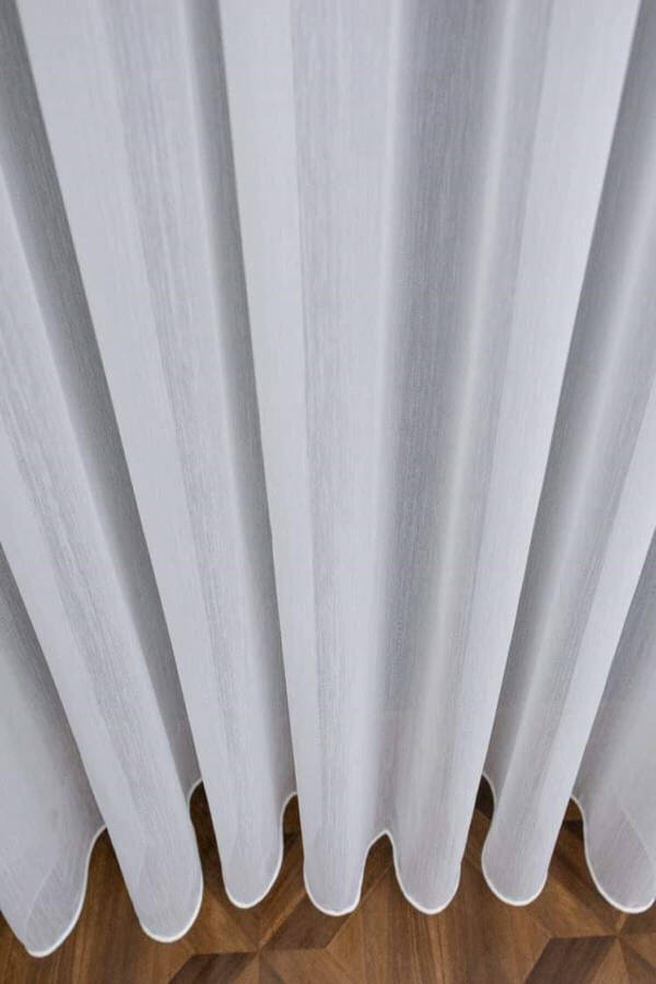 Bamboo Curtain with Ruffles, Wrinkle-Free, Ironless, Sheer Curtain, 1 to 3 Pleated - 4