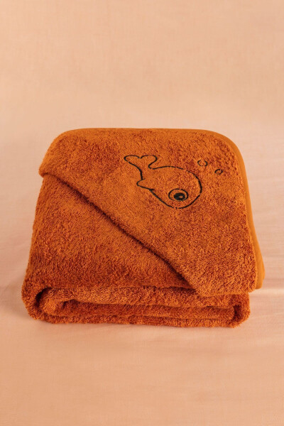 Bamboo Fish Embroidered Baby Towel Swaddle And Washcloth Set - 5