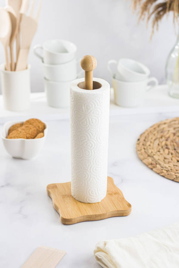 Bamboo Paper Towel Holder Square - 5