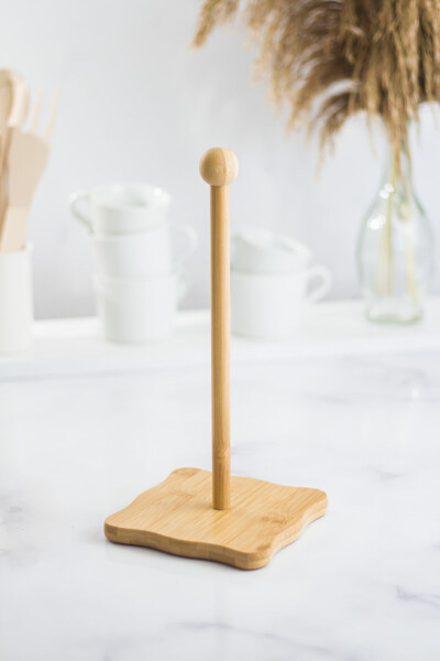 Bamboo Paper Towel Holder Square - 6