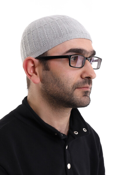 Bamboo Prayer Cap - Grey - 4