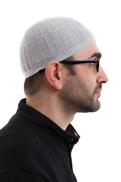 Bamboo Prayer Cap - Grey - 5