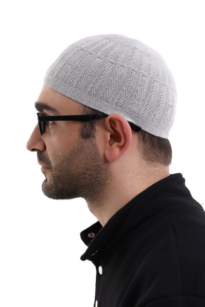 Bamboo Prayer Cap - Grey - 6