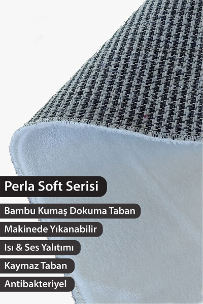 Bambu Dijital Baskı Yıkanabilir Kaymaz Taban Dekoratif Salon Halısı Mutfak Halısı Yolluk - 4