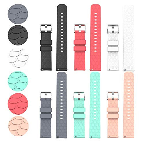 Bands Compatible for AGPTEK LW11/uaue T60,T50S/Kuizil T70/TOZO S3,S5/ENOMIR IDW19/QONBINK L70 Replacement Wristbands Colourful Silicone Bracelet 22MM Quick Release Strap Arm Bands, Soft and Durable - 4