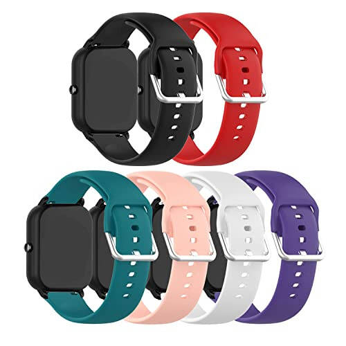 Bands Compatible for Gydom & ENOMIR IDW13/IDW19/LW51 Band Soft Silicone Waterproof Adjustable Sport Watch Strap Replacement Wristbands for Gydom & ENOMIR Smartwatch for Men Women - 6