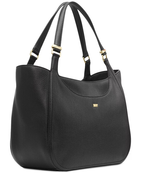 Barbara Medium Shopper Tote Bag Black/gold - 5