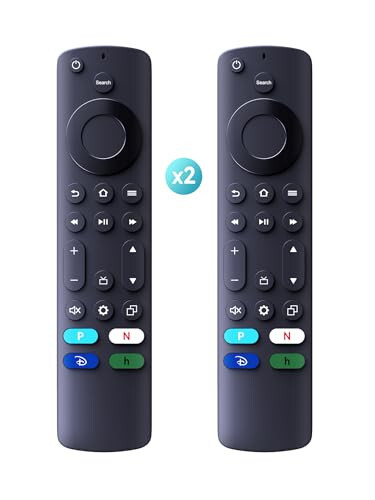 Barcha Insignia Toshiba Smart TV, Hisense Smart TV, AMZ Omni TV va AMZ 4-Series Smart TV (TV Stick va Box uchun emas) uchun yangi masofadan boshqarish pulti, 4 qisqa tugma bilan - (2 ta to'plam) - 2