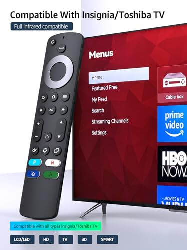 Barcha Insignia Toshiba Smart TV, Hisense Smart TV, AMZ Omni TV va AMZ 4-Series Smart TV (TV Stick va Box uchun emas) uchun yangi masofadan boshqarish pulti, 4 qisqa tugma bilan - (2 ta to'plam) - 4