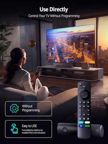 Barcha Insignia Toshiba Smart TV, Hisense Smart TV, AMZ Omni TV va AMZ 4-Series Smart TV (TV Stick va Box uchun emas) uchun yangi masofadan boshqarish pulti, 4 qisqa tugma bilan - (2 ta to'plam) - 5