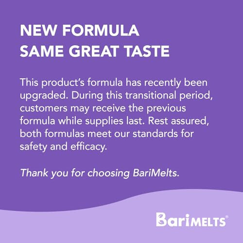 BariMelts Bariatrik Ko'p Vitaminli Temir bilan - 1 oylik Ta'minot (60 Tez Eriydigan Tabletka) - Operatsiyadan Keyingi Bariatrik Vitaminlar - 8