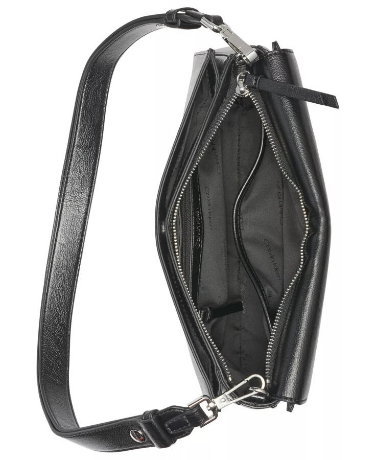 Basalt Asymmetric Convertible Shoulder Bag Black/silver - 2