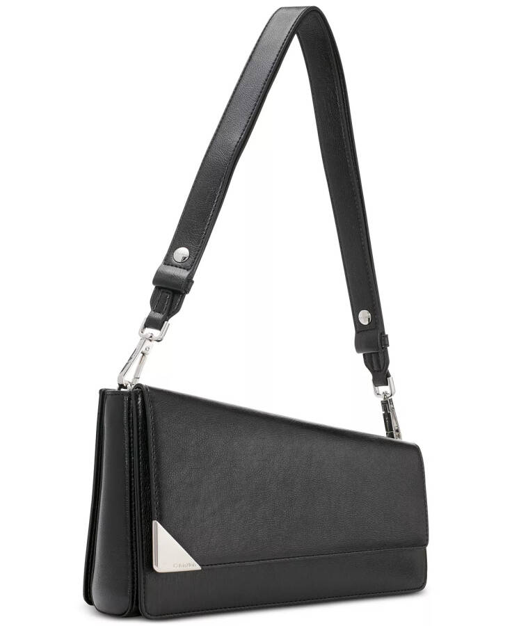 Basalt Asymmetric Convertible Shoulder Bag Black/silver - 4