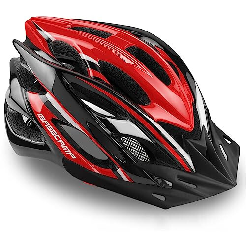 Basecamp Bike Helmet for Men Women with LED Safety Light Removable Sun Visor Lightweight Bicycle Helmet Adjustable Breathable Mountain & Road Cycling Helmets for Adult (BC-10) - 7