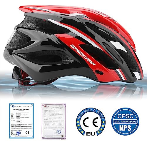 Basecamp Bike Helmet for Men Women with LED Safety Light Removable Sun Visor Lightweight Bicycle Helmet Adjustable Breathable Mountain & Road Cycling Helmets for Adult (BC-10) - 8