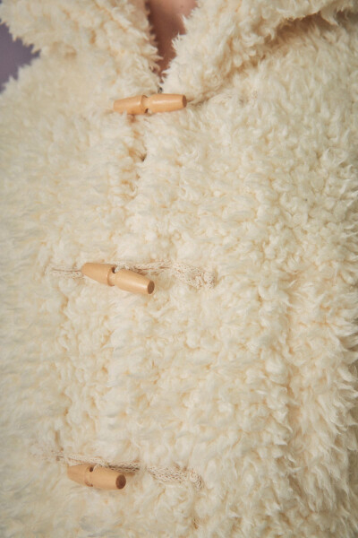 Basic Buttoned Plush Jacket - 12