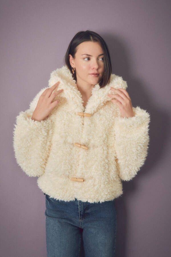 Basic Buttoned Plush Jacket - 2