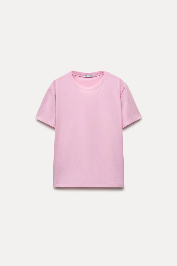 BASIC COTTON T-SHIRT - Pink - 13