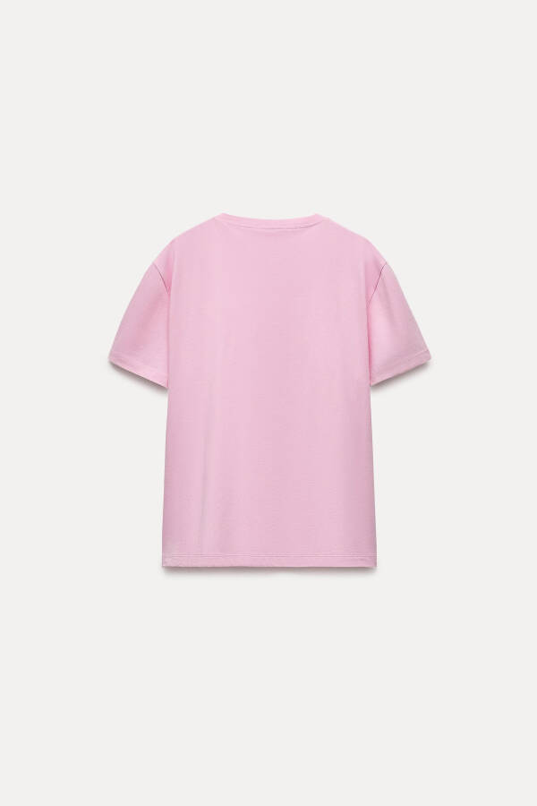 BASIC COTTON T-SHIRT - Pink - 14