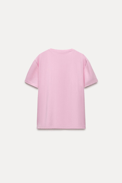 BASIC COTTON T-SHIRT - Pink - 9