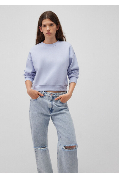 Basic Crop Sweatshirt 1611147-85385 - 19