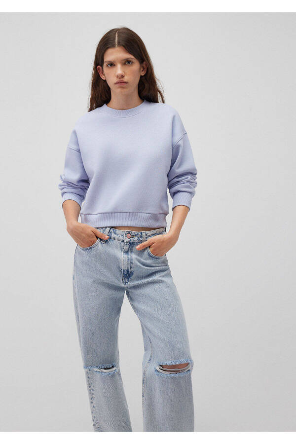 Basic Crop Sweatshirt 1611147-85385 - 19