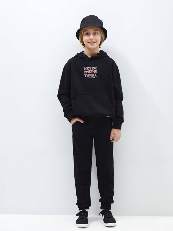 Basic Elastic Waistband Boys Jogger Sweatpants - 2