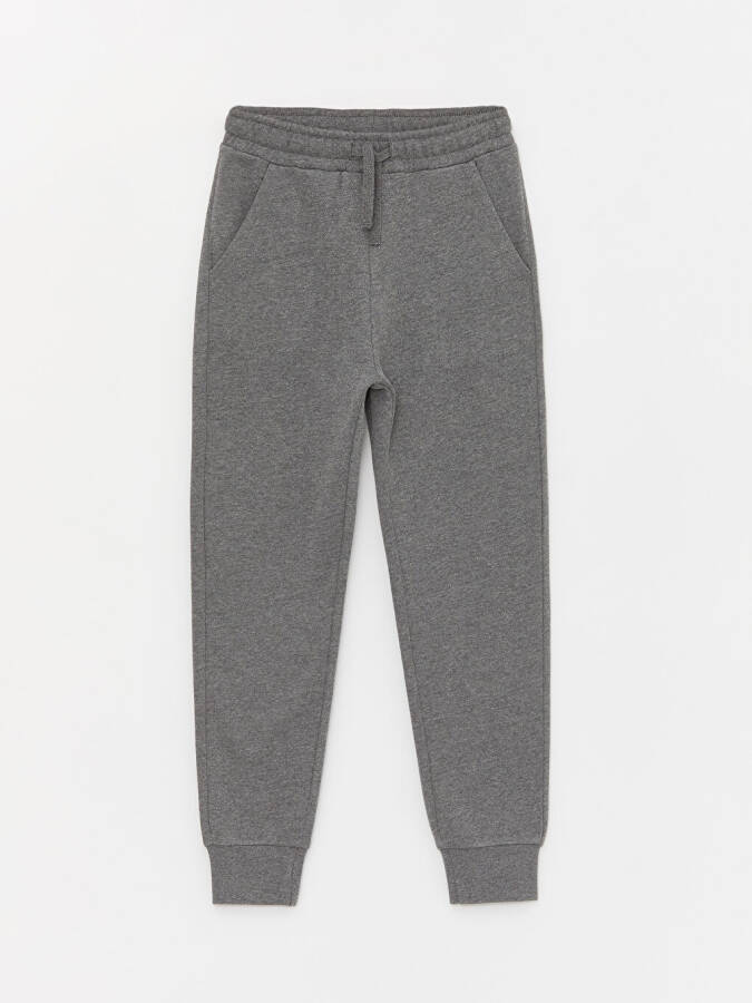 Basic Elastic Waistband Boys Jogger Sweatpants - 1