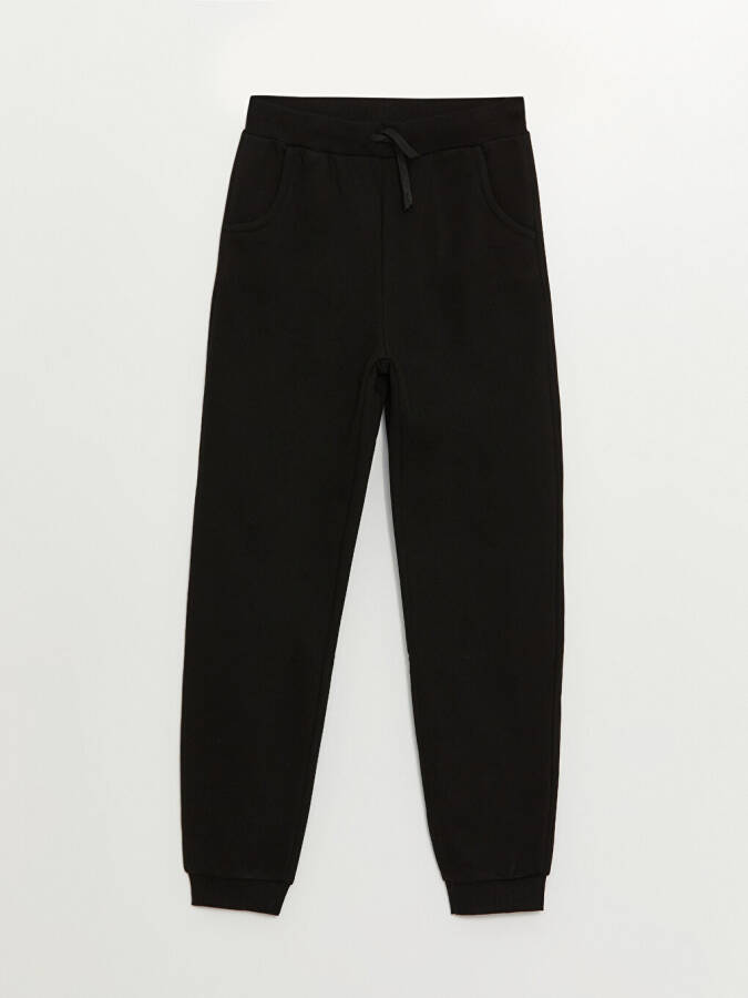 Basic Girls' Jogger Sweatpants with Elastic Waistband - 1