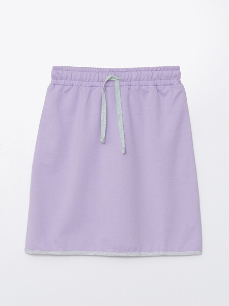 Basic Girls Skirt with Elastic Waistband - 1