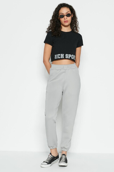 Basic Jogger Sweatpants 802 Grey - 1