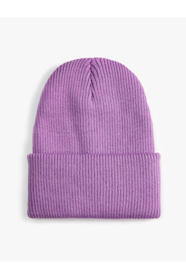 Basic knit beanie with elastic - 4