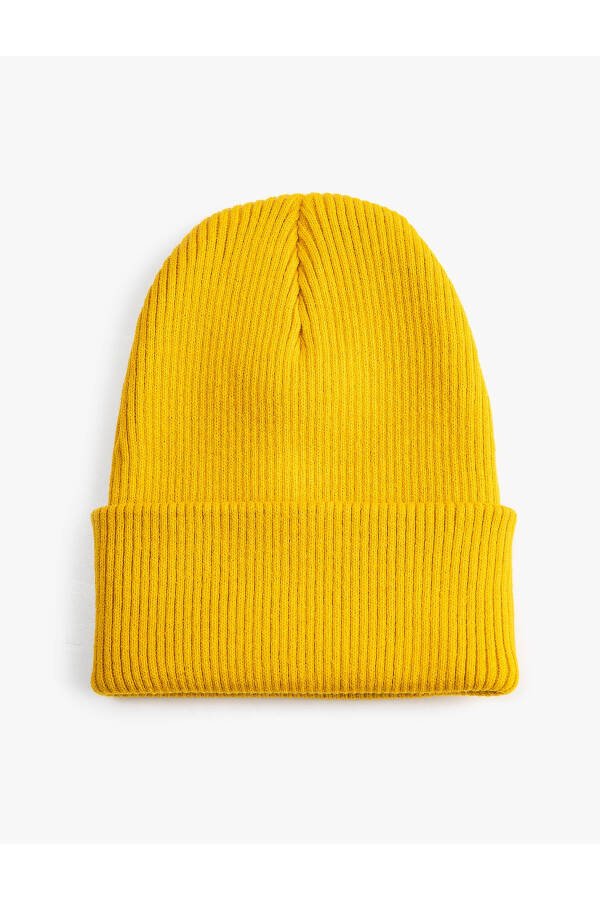 Basic knitted beanie with elastic - 2