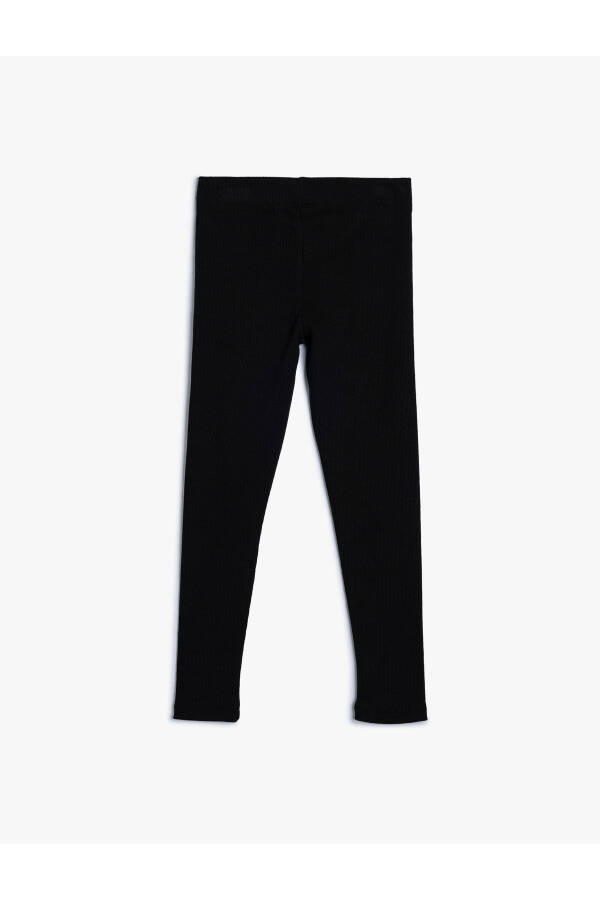 Basic leggings with elastic waistband. - 8